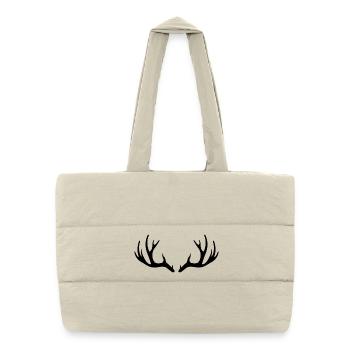 Deer Antlers - Puffer Shopping Bag - natural - Front