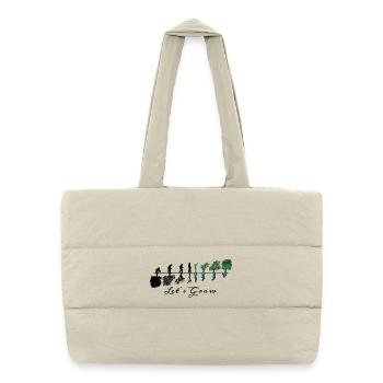 Let's Grow - Sac shopping matelassé - blanc naturel - Devant