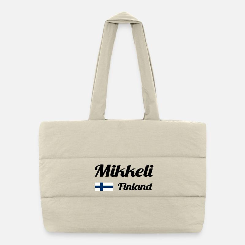 Mikkeli Finlande- Imprimés élégants Sac shopping matelassé