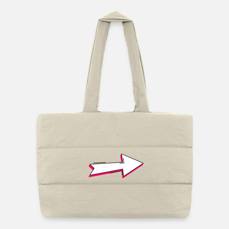 Abstrakte Neon Pfeil Illustration Puffer-Einkaufstasche