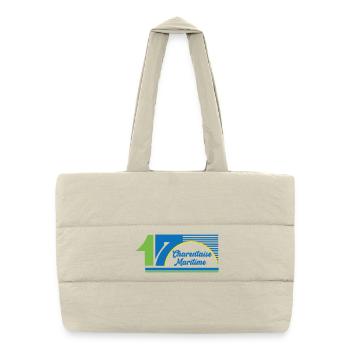 Charentaise Maritime - Sac shopping matelassé - blanc naturel - Devant