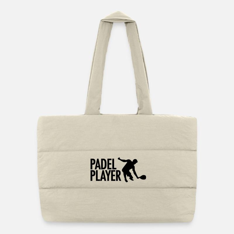 padel tennis player sport - Puffer-Einkaufstasche - Naturweiß