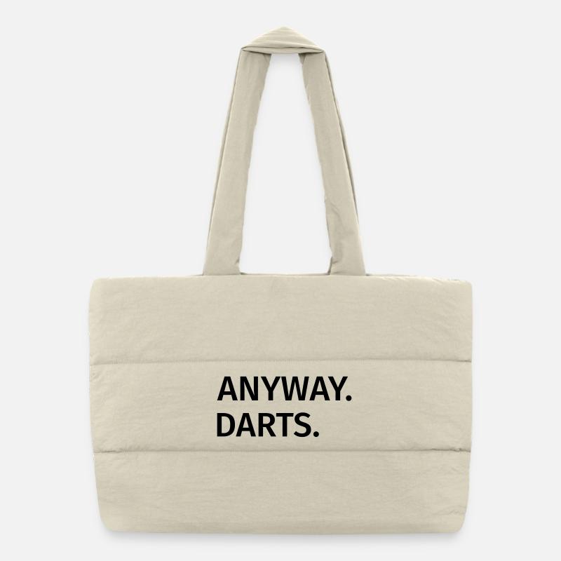 Anyway Darts - Puffer-Einkaufstasche - Naturweiß