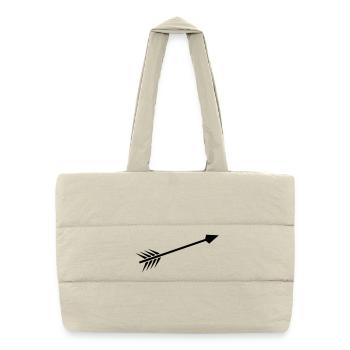 Flèche - Sac shopping matelassé - blanc naturel - Devant