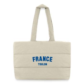 Toulon, France, France - Sac shopping matelassé - blanc naturel - Devant