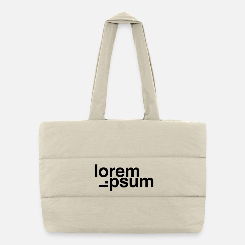 Lorem Ipsum - Sac shopping matelassé - blanc naturel