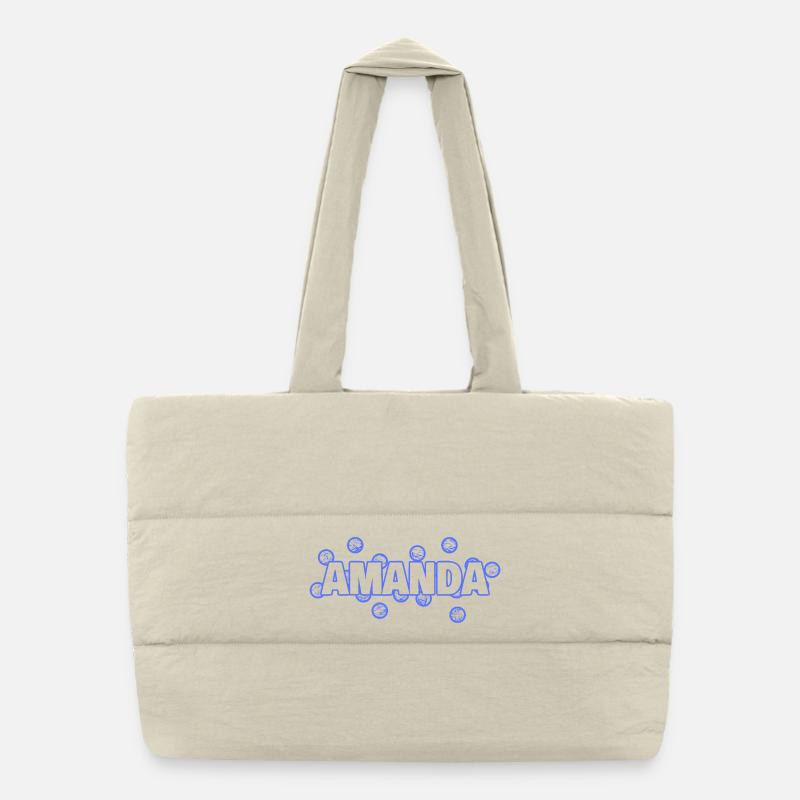 Amanda as a heart Puffer Shopping Bag