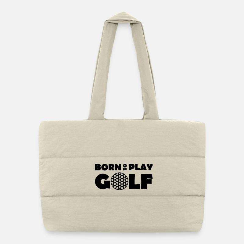 Born to play Golf Puffer-Einkaufstasche