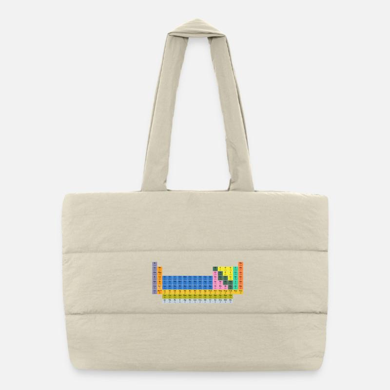 PeriodicTable - Puffer Shopping Bag - natural