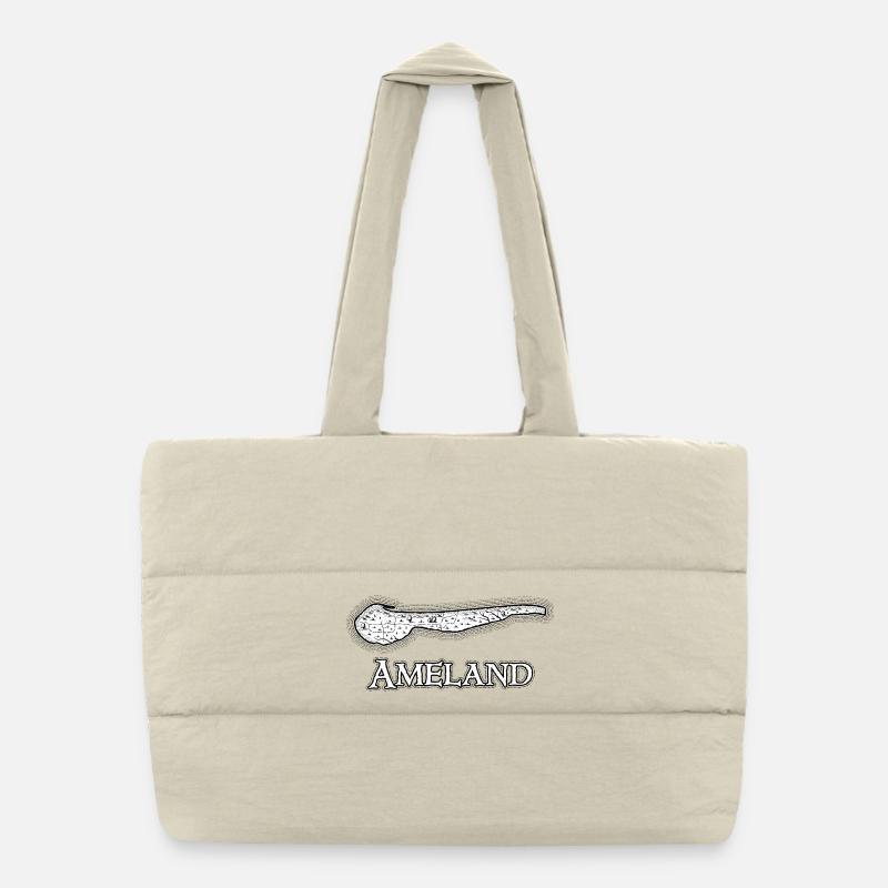 Ameland | Antique map | Treasure map Puffer Shopping Bag
