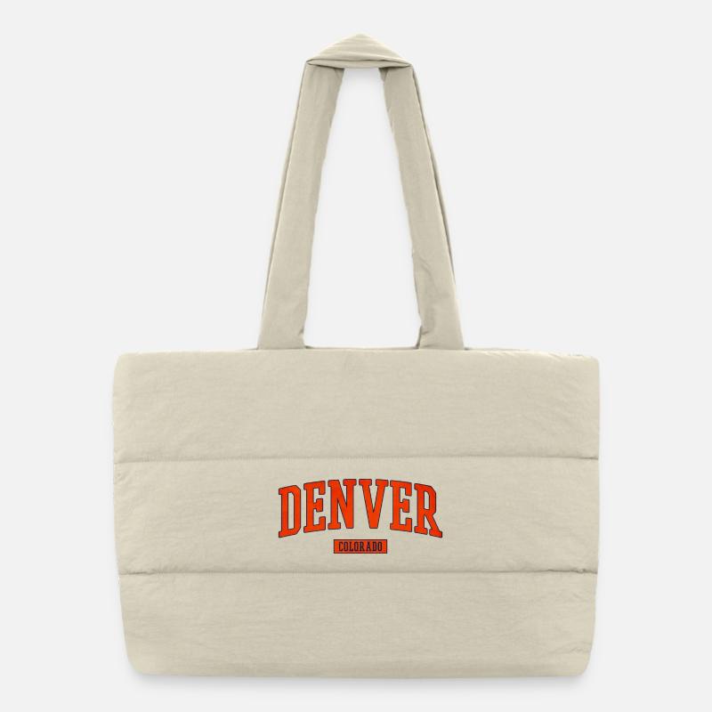 Emblème de l’arche de Denver, Colorado Sac shopping matelassé