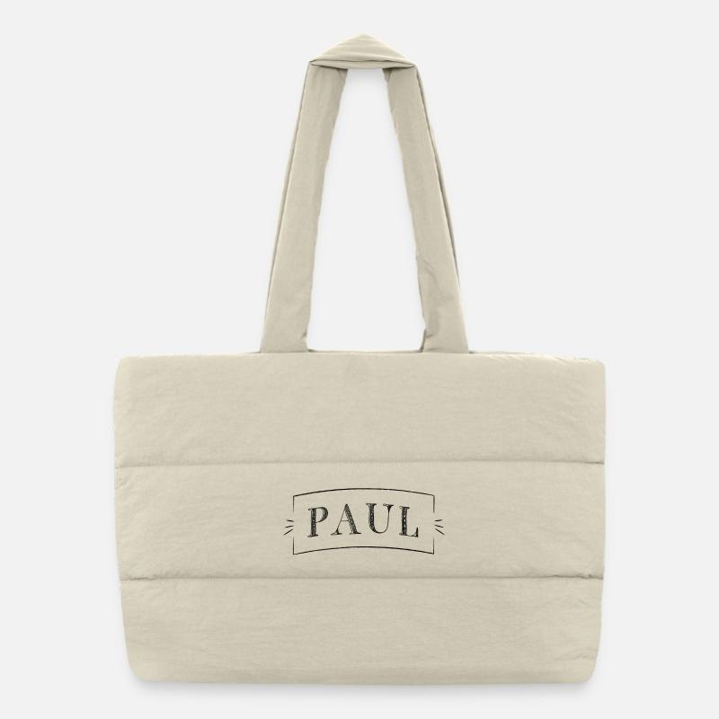 Paul Name Puffer-Einkaufstasche