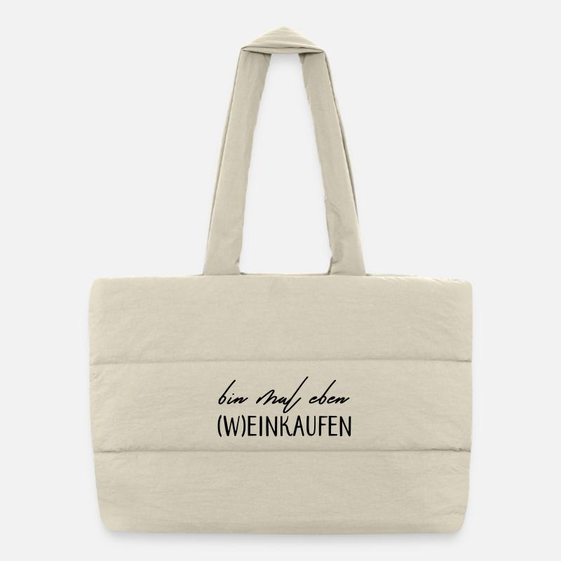 Bin mal eben (W)einkaufen! Puffer-Einkaufstasche