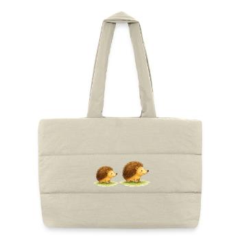 Hérissons mignons pour les vêtements des enfants - Sac shopping matelassé - blanc naturel - Devant