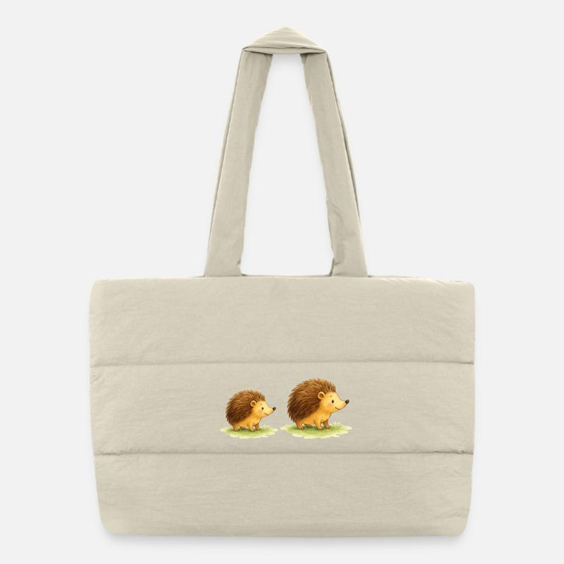 Cute hedgehogs for children's clothes Puffer Shopping Bag