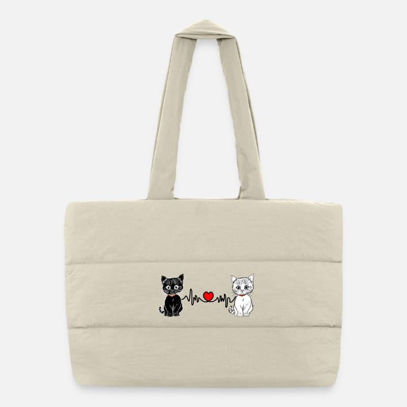 Heartbeat Puffer Shopping Bag