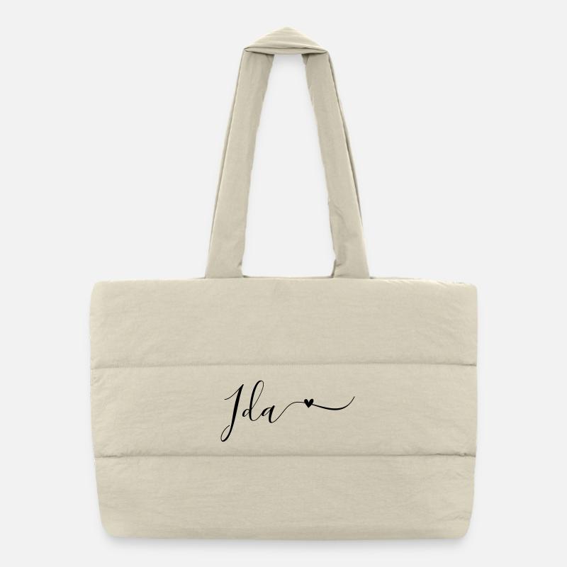Ida Prénom Décoratif Sac shopping matelassé