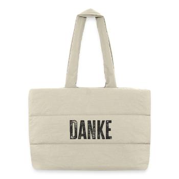Lettres de remerciement – Conception de texte minimaliste - Sac shopping matelassé - blanc naturel - Devant