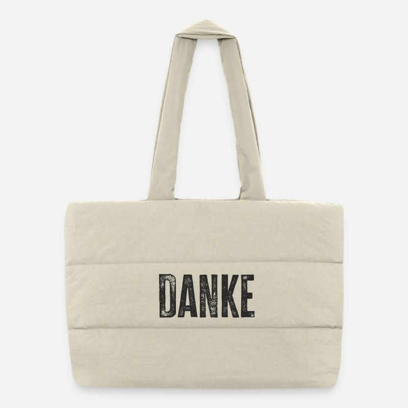 Lettres de remerciement – Conception de texte minimaliste Sac shopping matelassé