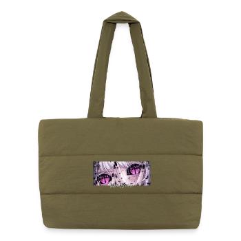 Viens, viens avec moi - Sac shopping matelassé - safari green - Devant