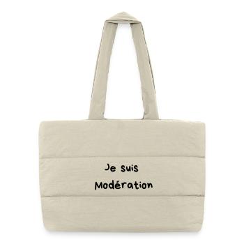I drink in moderation - 2 - Puffer Shopping Bag - natural - Front