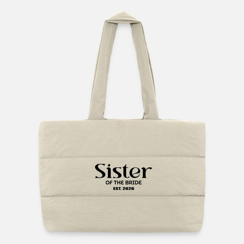 Schwester der Braut 2026 Puffer-Einkaufstasche