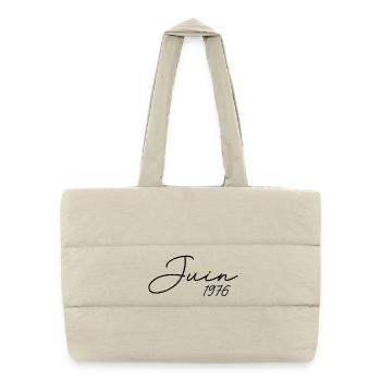 1976 Birthday June 1976 Gift June 1976 - Puffer Shopping Bag - natural - Front