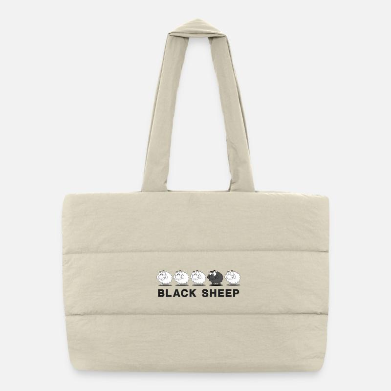Sheep - Sac shopping matelassé - blanc naturel