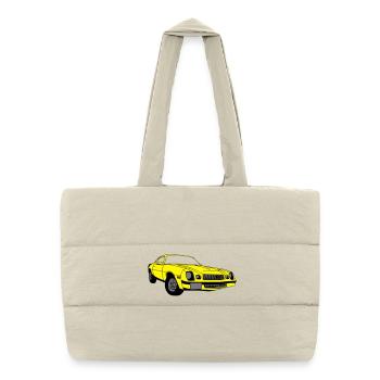 CamaroV8,Muscle-Car,Werkstatt,Garage,Auto,(25) - Gesteppte Shopping Bag - Naturweiß - Vorne
