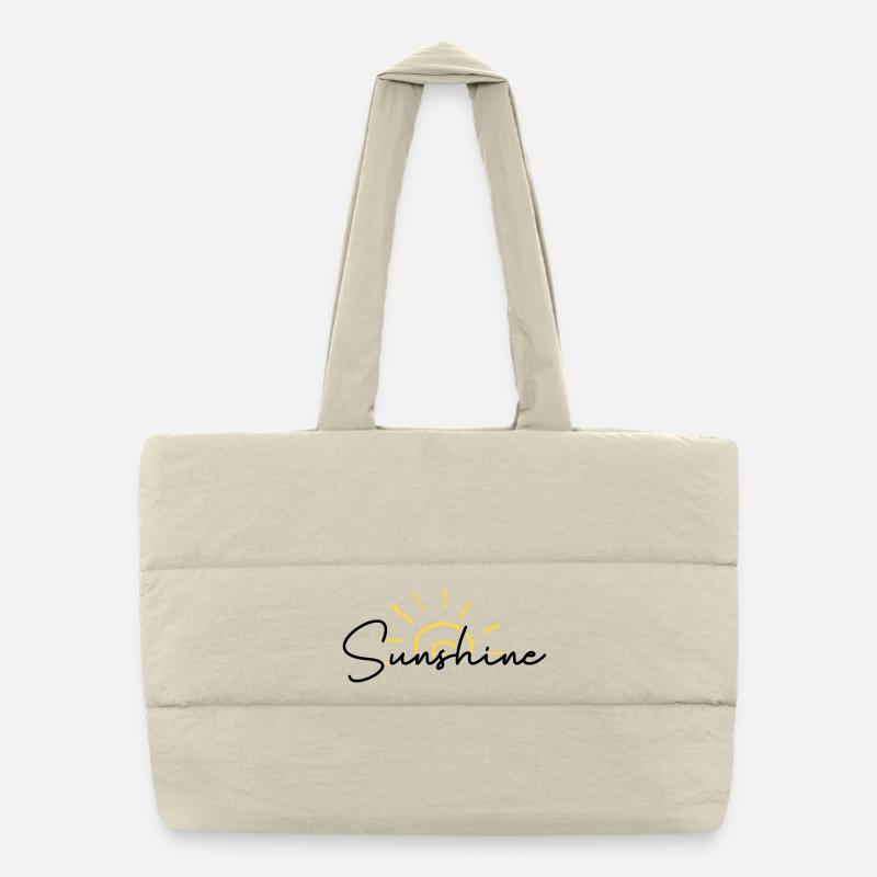 Sunrise Scribble Arc Puffer Shopping Bag