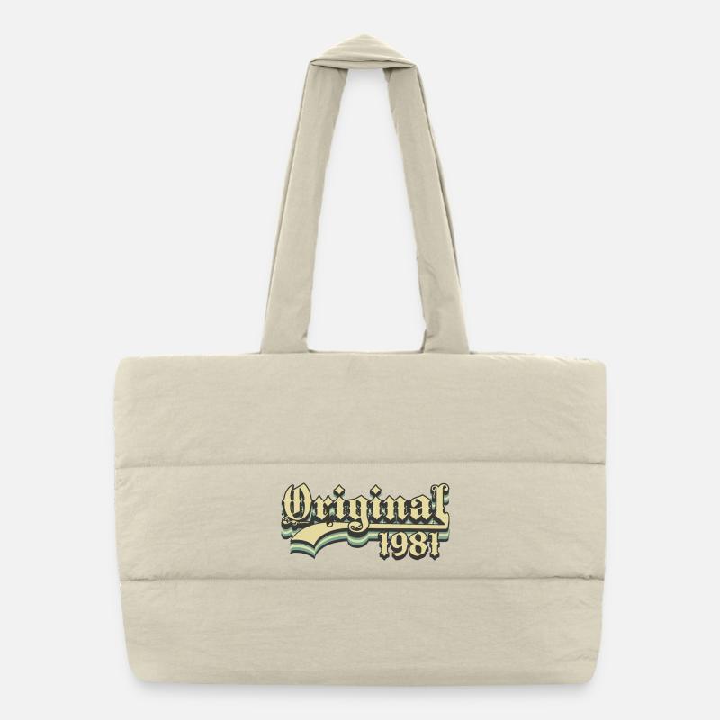 Born in 1981 Puffer Shopping Bag