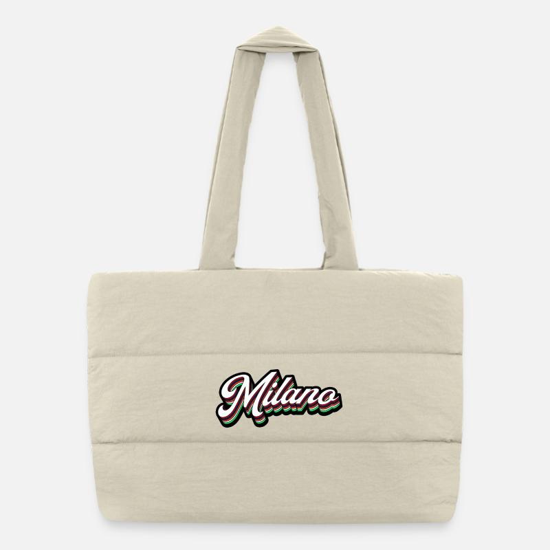 Milano Neon Lettering Puffer Shopping Bag