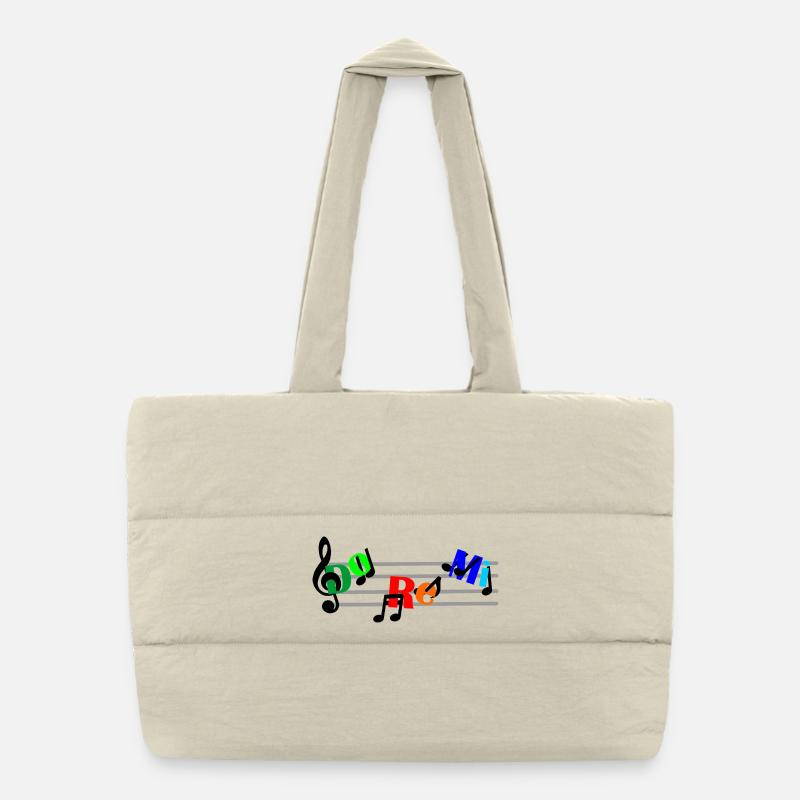 Do re mi scale color Puffer Shopping Bag