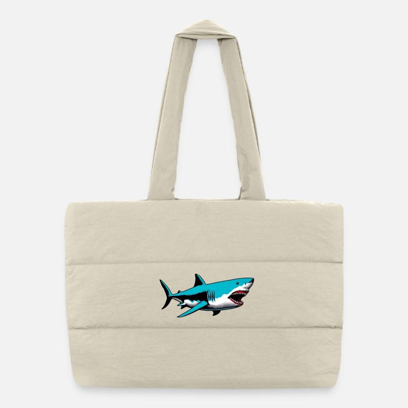 Shark Puffer Shopping Bag