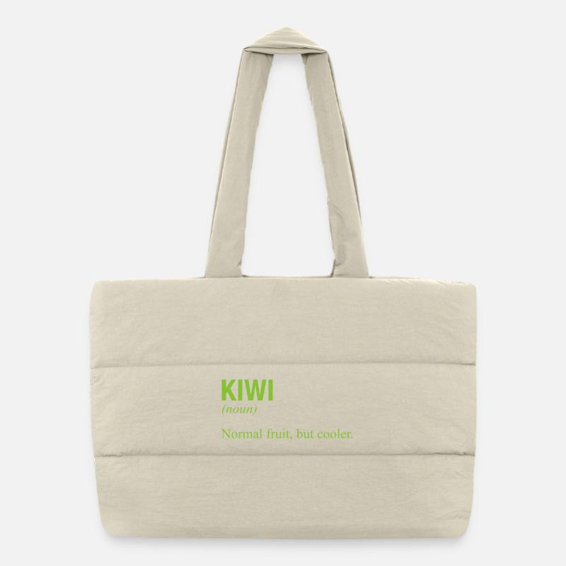 KIWI - Sac shopping matelassé - blanc naturel