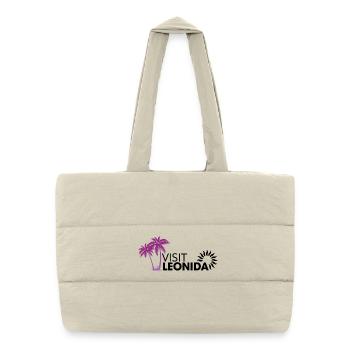 Visit Leonida VI - Sac shopping matelassé - blanc naturel - Devant