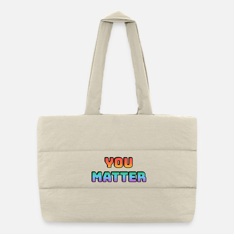 You Matter Gradientendesign Puffer-Einkaufstasche