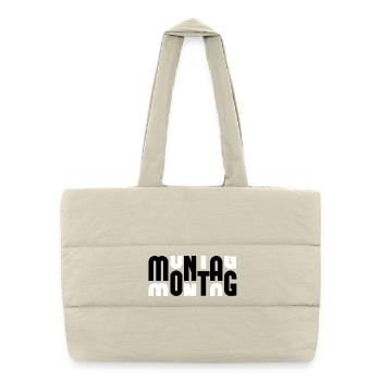 Monday Black/White - Puffer Shopping Bag - natural - Front