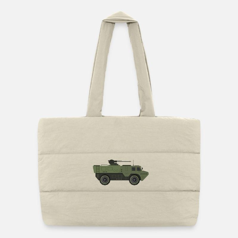 Char militaire Sac shopping matelassé