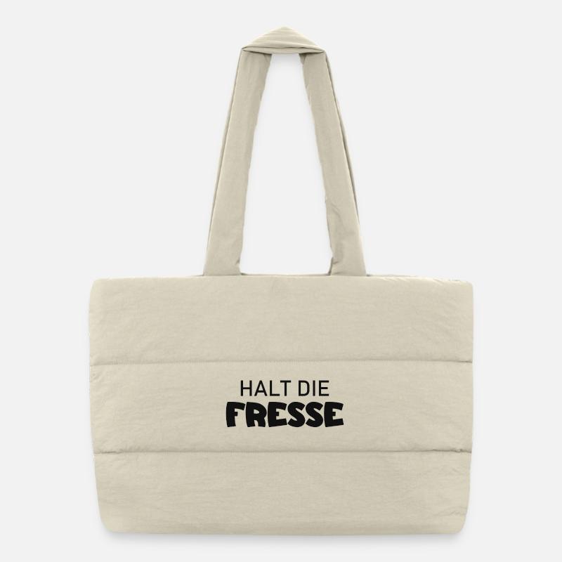Shut Up - Cool Saying Puffer Shopping Bag