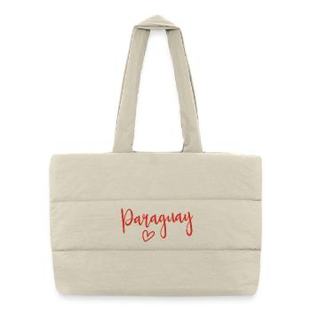 Paraguay Heart Women's Love Paraguay - Puffer Shopping Bag - natural - Front
