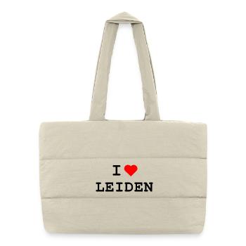 Ich liebe Leiden - I love Leiden - Puffer Shopping Bag - natural - Front
