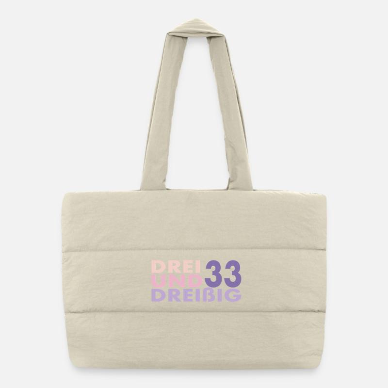 33. Geburtstag Geschenk Mann Frau Puffer-Einkaufstasche