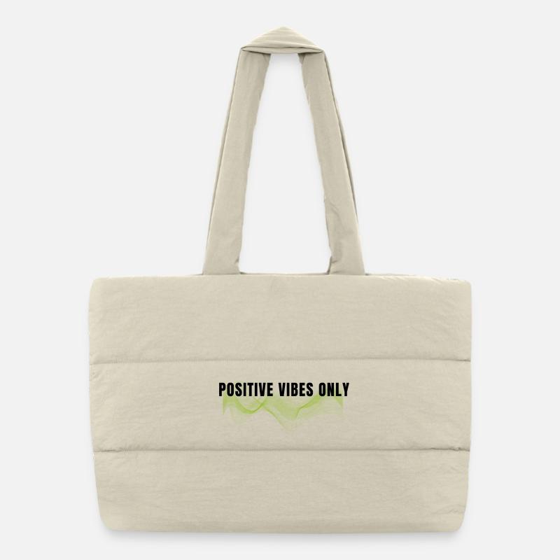 Uniquement des ondes positives Sac shopping matelassé