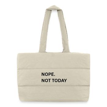 Nope. Nicht Heute Typo-Print - Puffer-Einkaufstasche - Naturweiß - Vorne