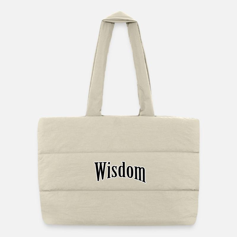 Sagesse Lettering Rétro Sac shopping matelassé