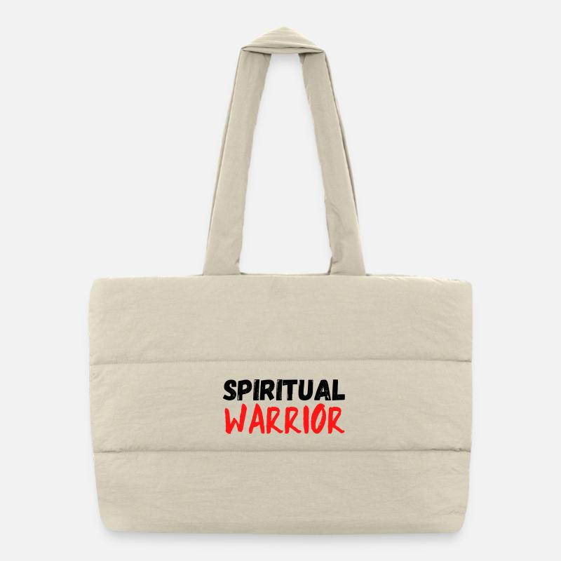 Spiritueller Krieger Puffer-Einkaufstasche