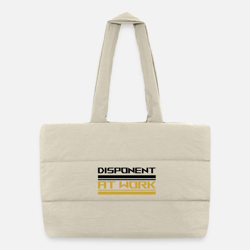 Disponent at work black Puffer-Einkaufstasche