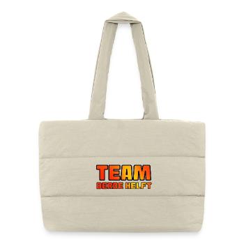 Team dritte Halbzeit. Für echte Fußballfans * - Puffer-Einkaufstasche - Naturweiß - Vorne