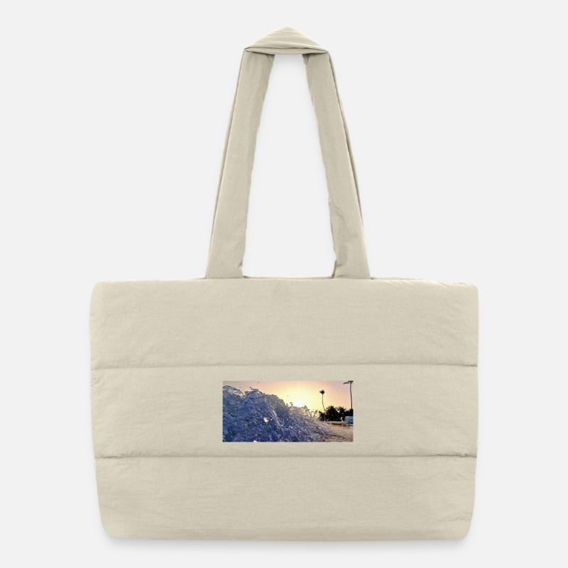 Vague de Plage Nocturne Sac shopping matelassé